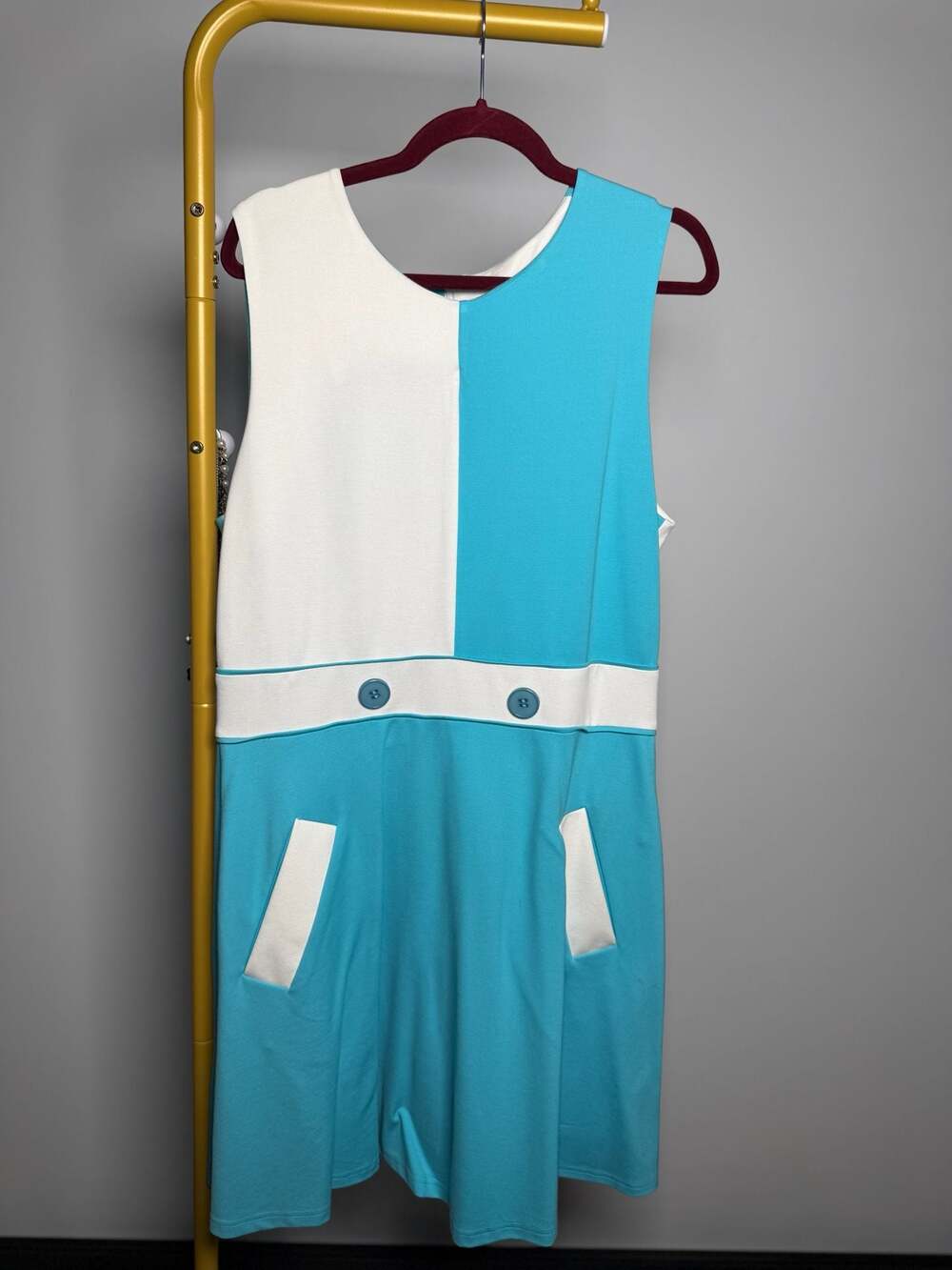Voodoo Vixen Mod Colorblock Mini Dress with Pockets Size 3XL